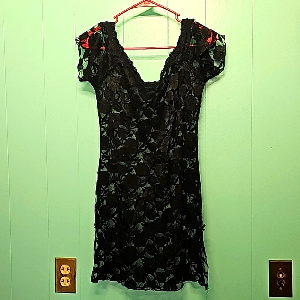 Lace long shirt